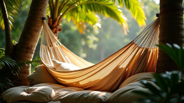 Séjour confortable et protégé avec un hamac moustiquaire
